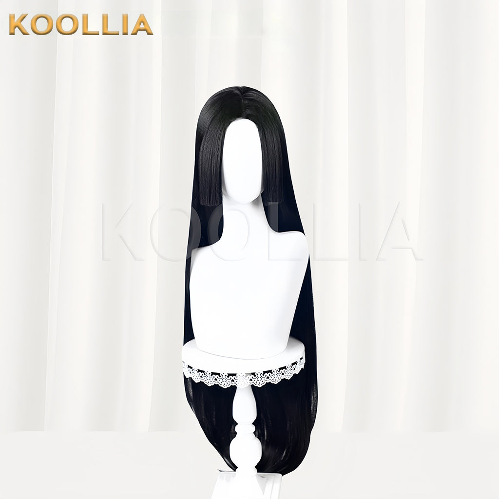 One Piece Boa Hancock Lange Schwarze Haare Basic Perücke