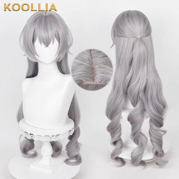 Honkai Impact 3 Bronya Long Silver Hair Basic Wig - KOOLLIA