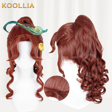 IdentityV Archer Brynhildr Vilulf(The Anachronic Vilulf) Long Orange Red Hair Basic Wig - KOOLLIA