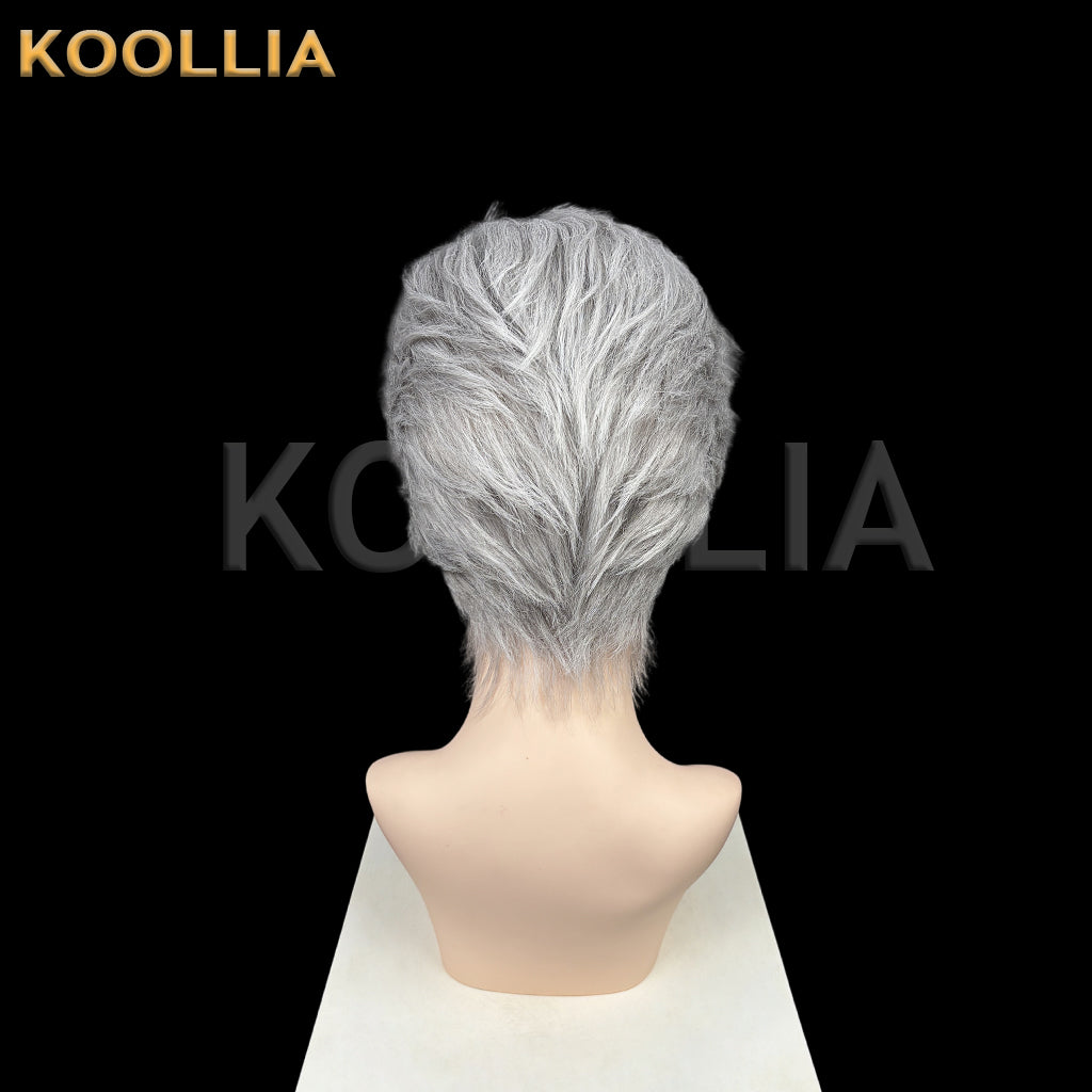 Love and Deepspace Sylus Short Silver Grey Hair Styled Basic Wig