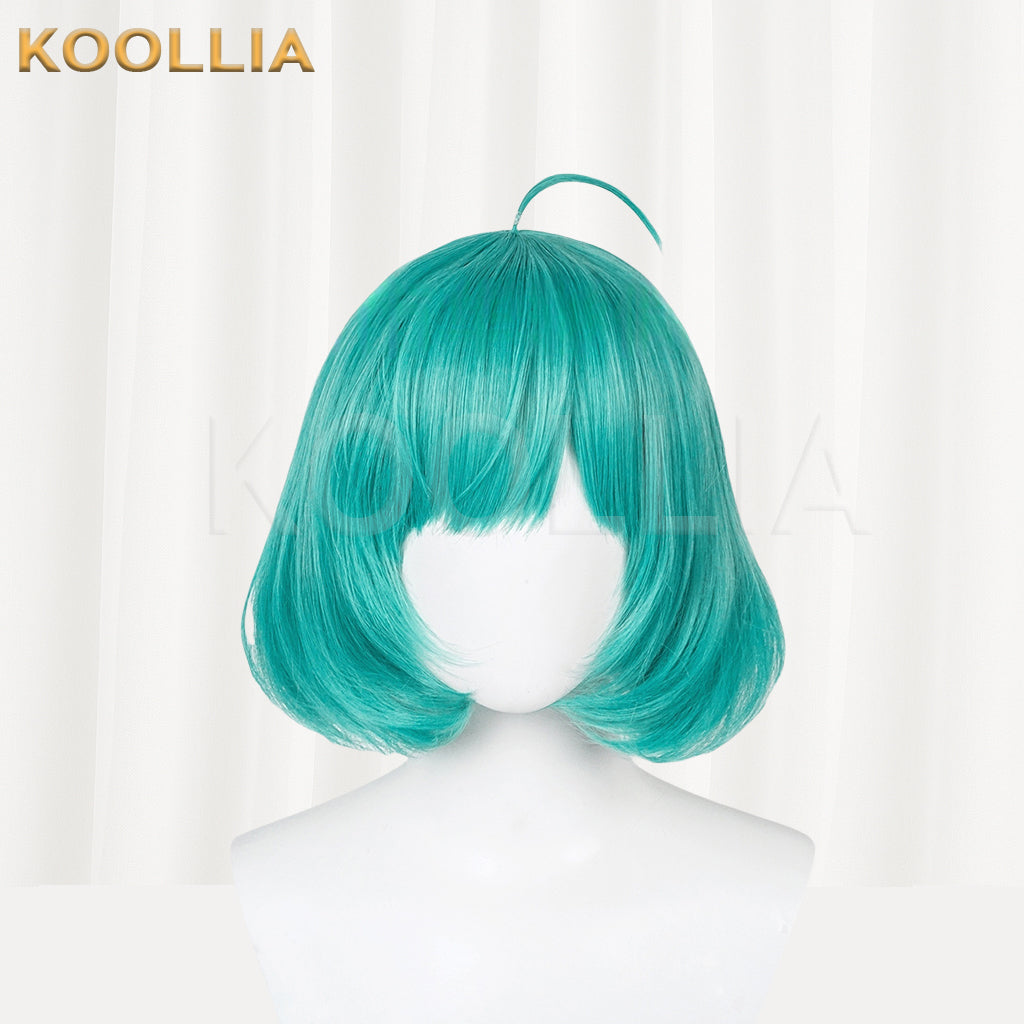 Honor of Kings Lan/Cai Wenji Short Brown/Blue-green Hair Basic Wig