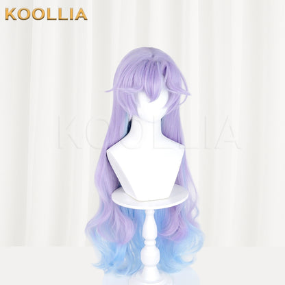 Wuthering Waves Cantarella Long Purple Blue Hair Basic Wig