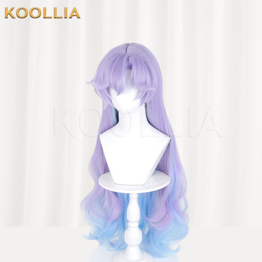 Wuthering Waves Cantarella Long Purple Blue Hair Basic Wig