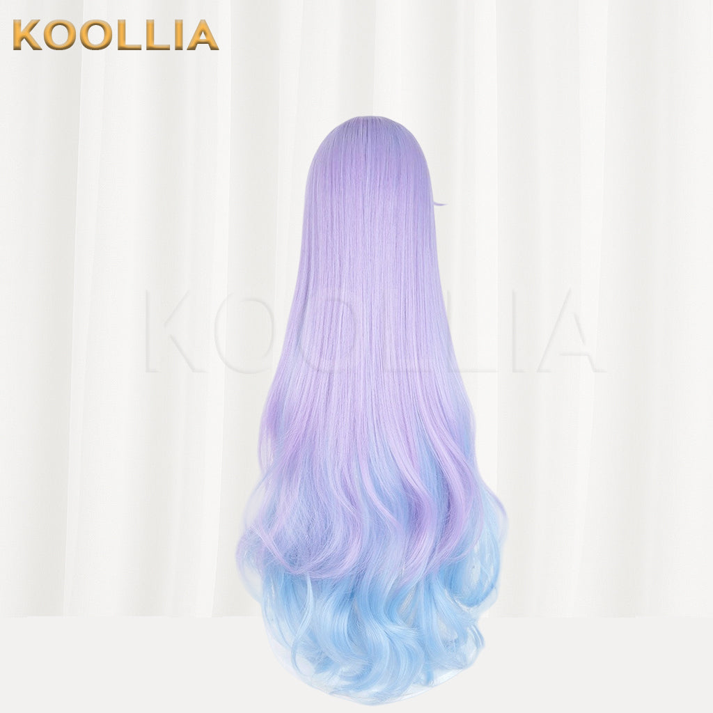 Wuthering Waves Cantarella Long Purple Blue Hair Basic Wig