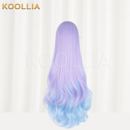 Wuthering Waves Cantarella Long Purple Blue Hair Basic Wig