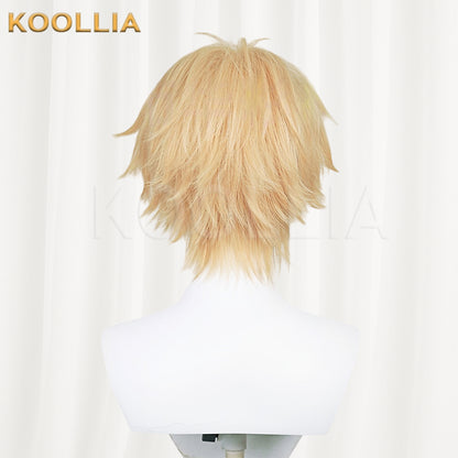 Chainsaw Man Denji Short Golden Hair Basic Wig  KOOLLIA
