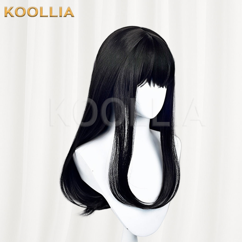 Chainsaw Man Mitaka Asa Long Black Hair Basic Wig  KOOLLIA