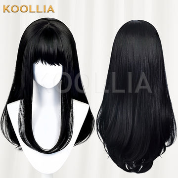 Chainsaw Man Mitaka Asa Long Black Hair Basic Wig  KOOLLIA