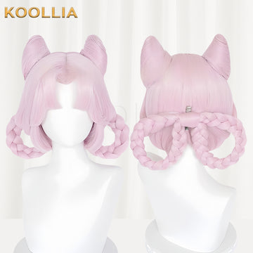 Honor of Kings Chang E Short Pink Hair Basic Wig - KOOLLIA