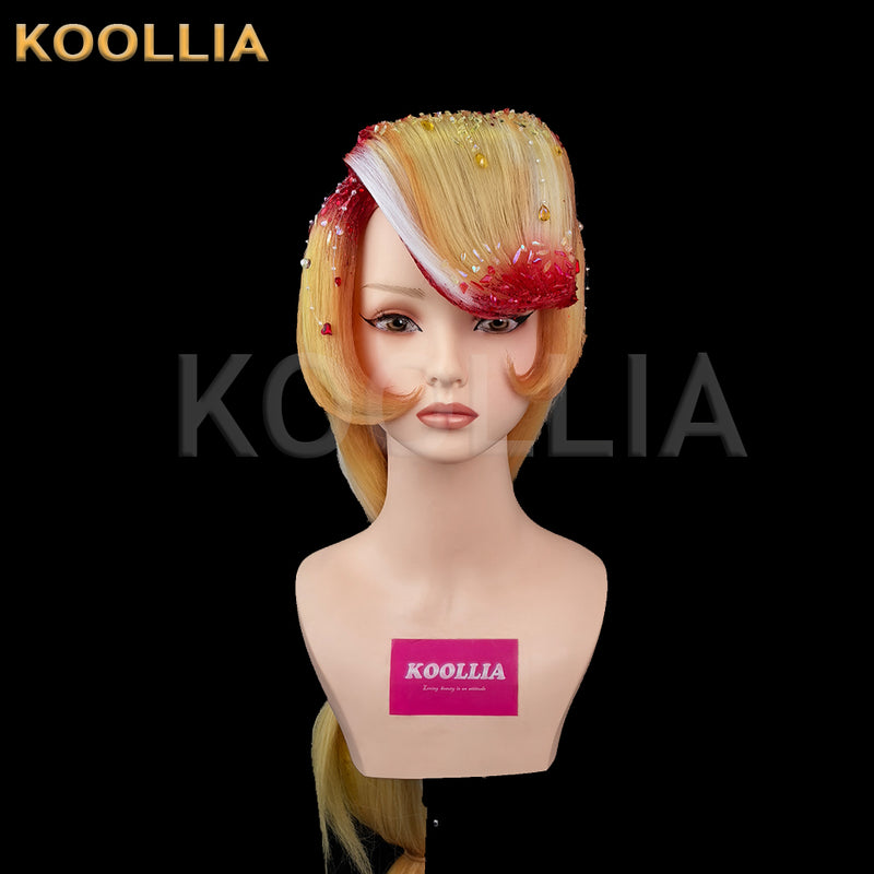 Hazbin Hotel Charlie Morningstar Long Yellow Hair Styled Basic Wig