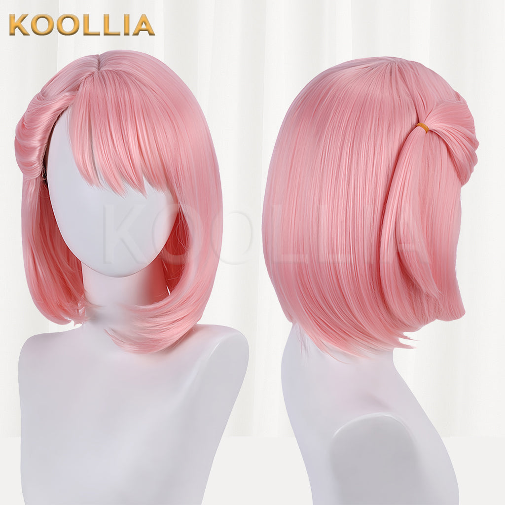 Genshin Impact Charlotte Short Pink Hair Basic Wig