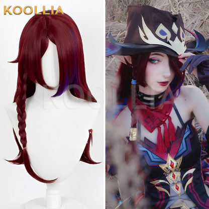 Genshin Impact   Long Red Hair Basic Wig