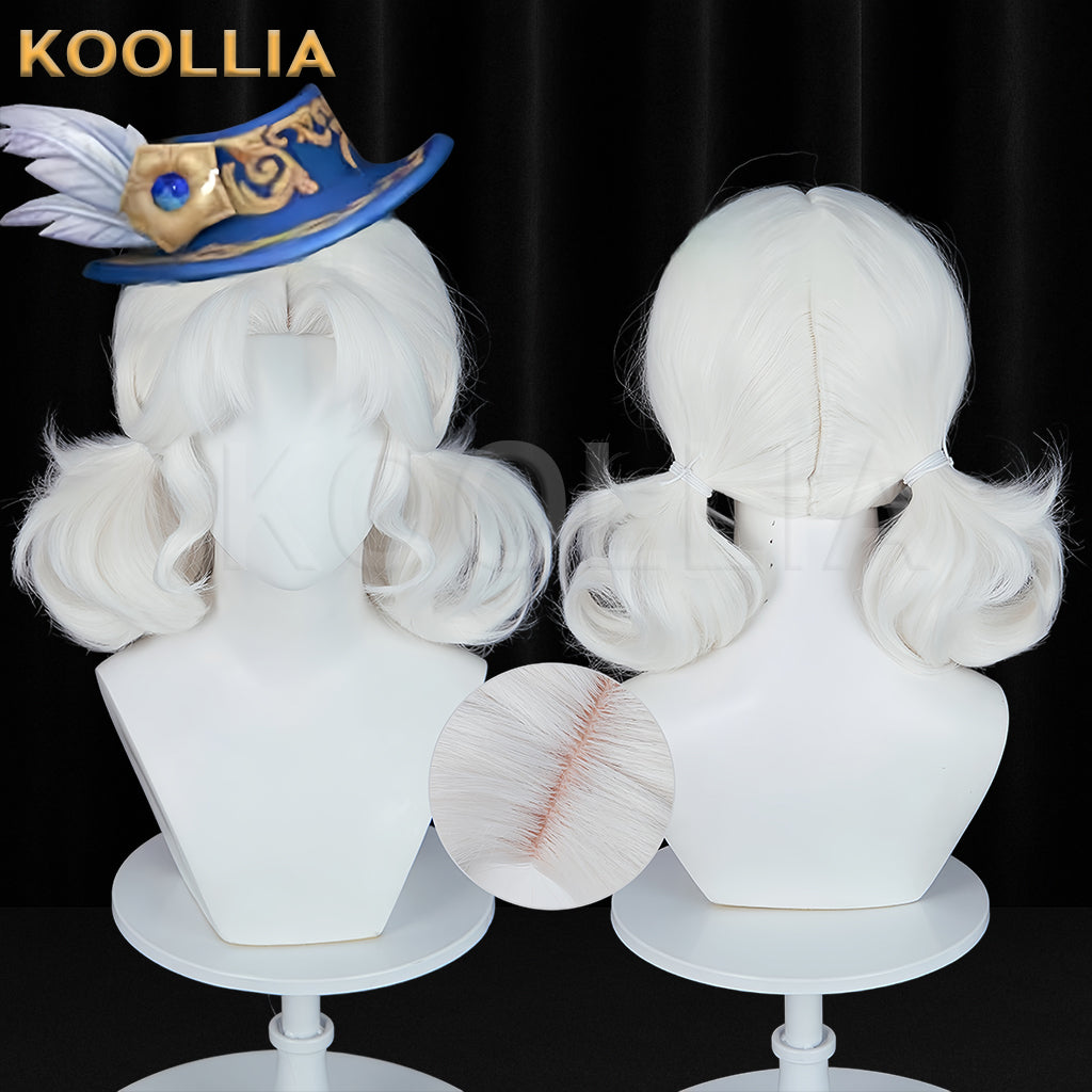 Identity Ⅴ Cheerleader Lily Barrier(Silhouette) Short White Hair Basic Wig