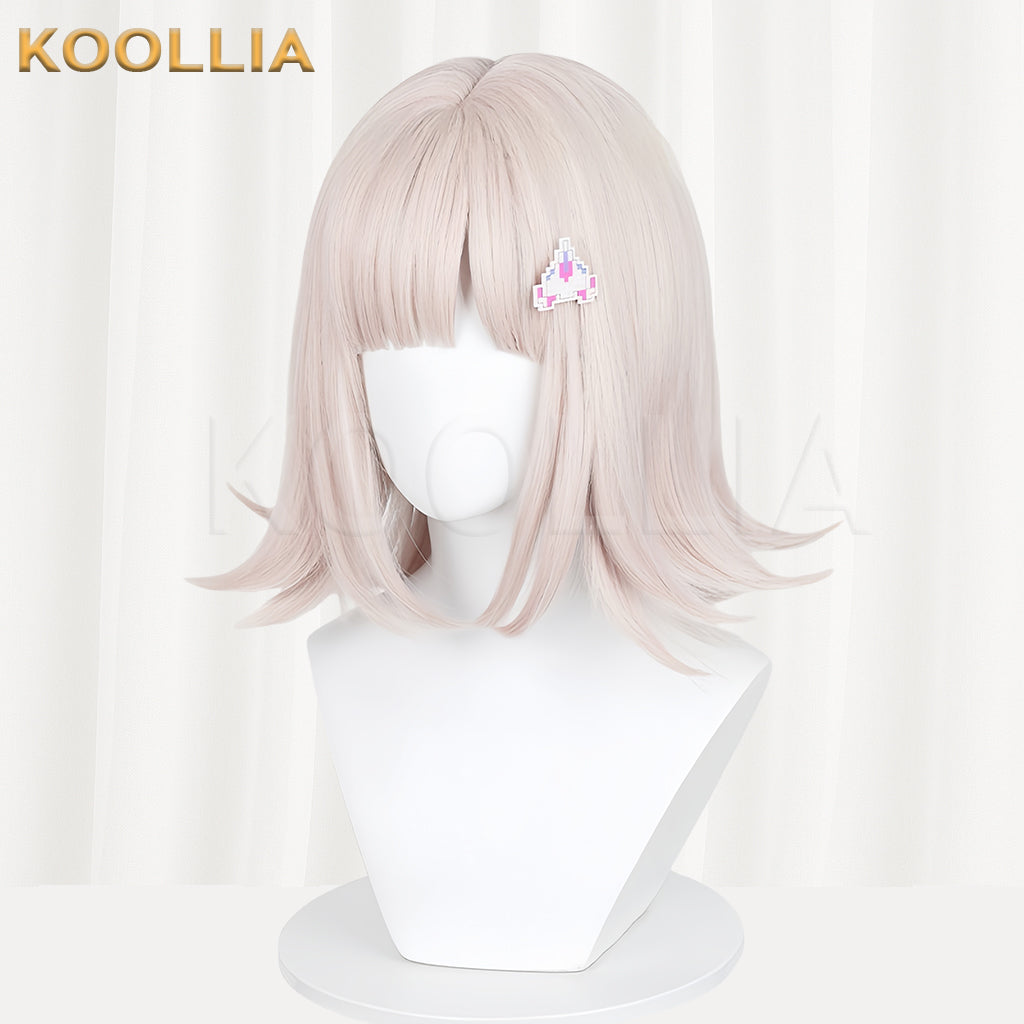Danganronpa Nanami ChiaKi kurze rosa Haare Basic Perücke