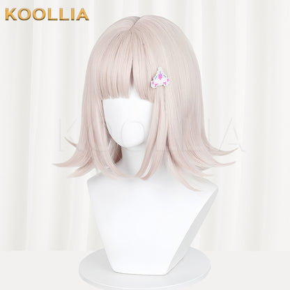 Danganronpa Nanami ChiaKi kurze rosa Haare Basic Perücke