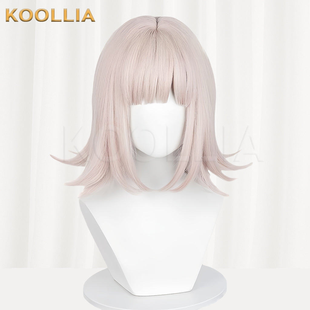 Danganronpa Nanami ChiaKi kurze rosa Haare Basic Perücke