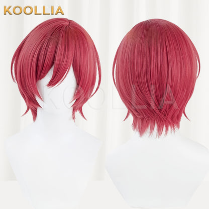 Blue Lock Chigiri Hyoma Long/Short Red Hair Basic Wig