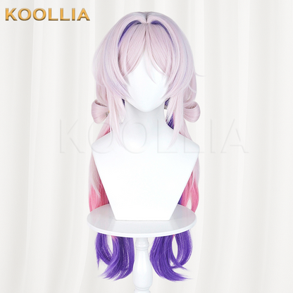 Genshin Impact Citlali Pink Purple Gradient Long Double Ponytail Basic Wig