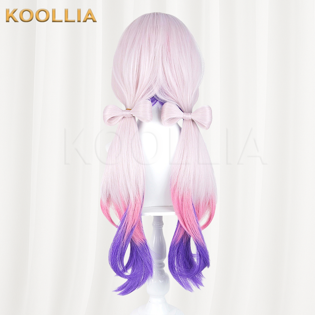 Genshin Impact Citlali Pink Purple Gradient Long Double Ponytail Basic Wig