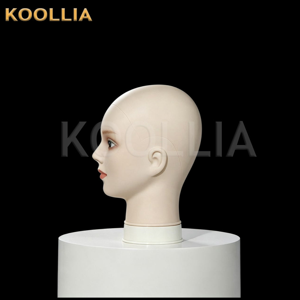 Cosplay head model with pin insertable design, shiny head, small head circumference female head model.