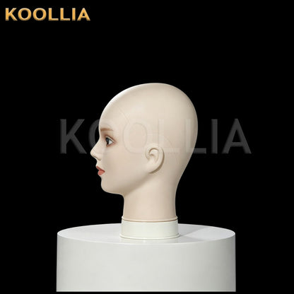 Cosplay head model with pin insertable design, shiny head, small head circumference female head model.