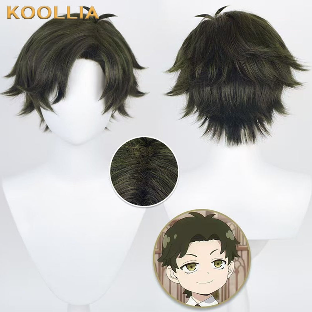 SPY¡ÁFAMILY Damian Short Olive Green Hair Basic Wig