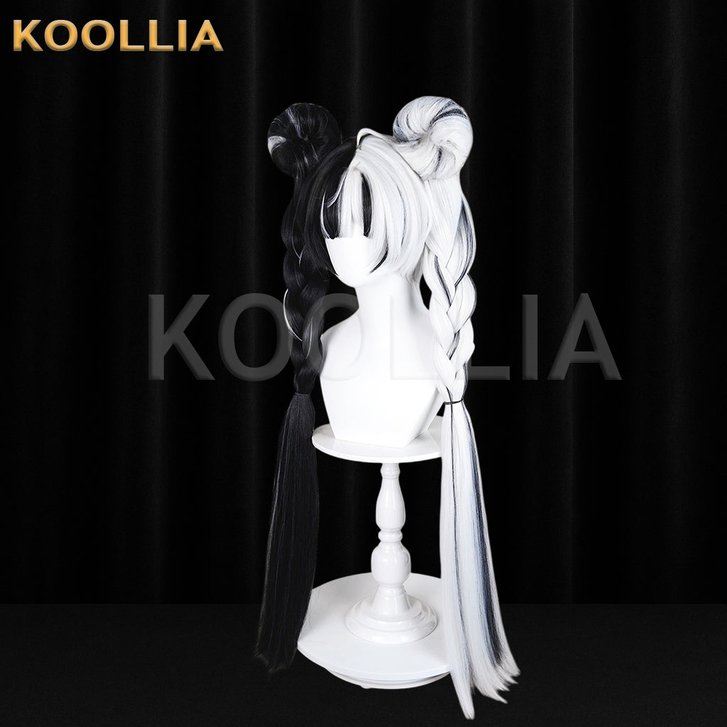 Zenless Zone Zero Dialyn Long Black White Hair Basic Wig