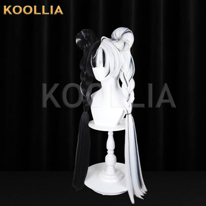 Zenless Zone Zero Dialyn Long Black White Hair Basic Wig