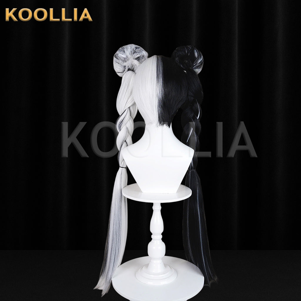 Zenless Zone Zero Dialyn Long Black White Hair Basic Wig