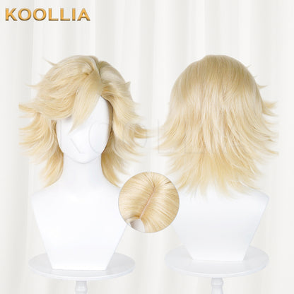 Demon Slayer Douma Short Blonde Hair Basic Wig