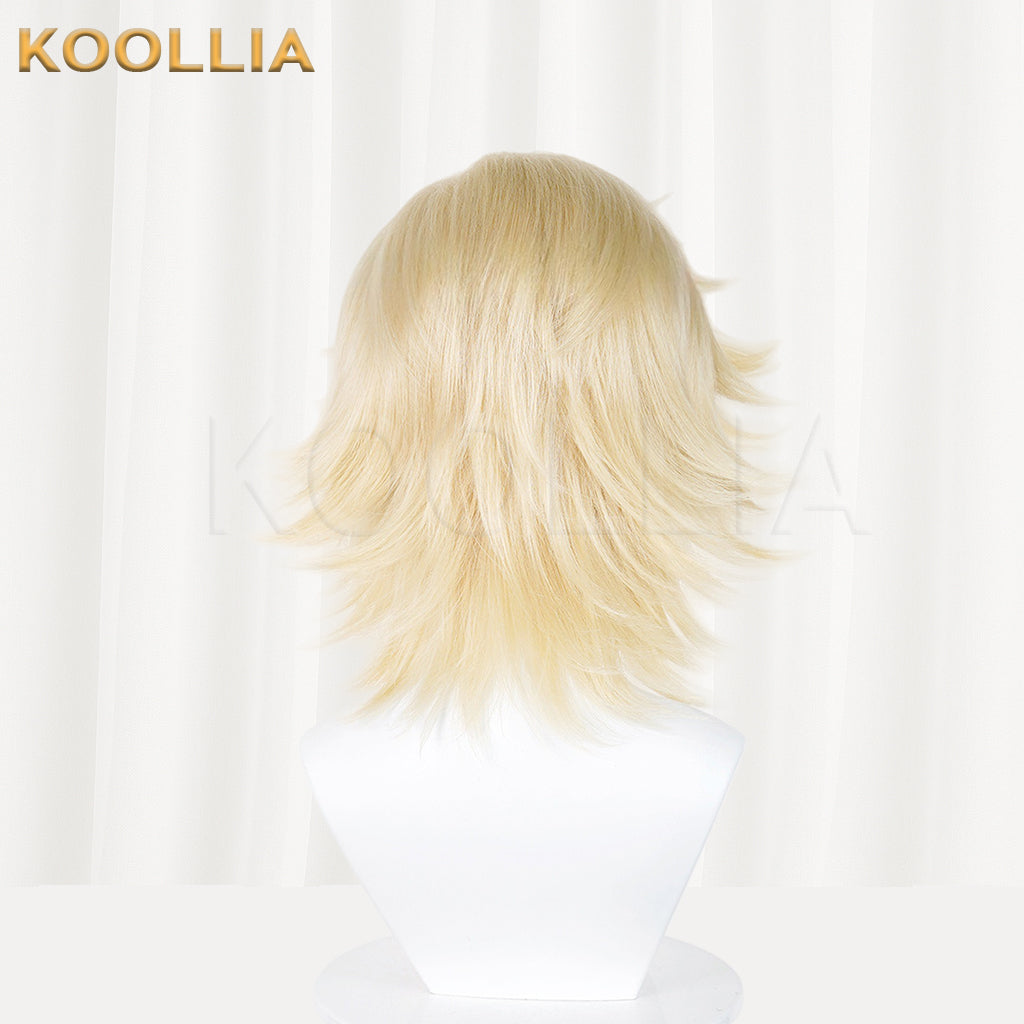 Demon Slayer Douma Short Blonde Hair Basic Wig