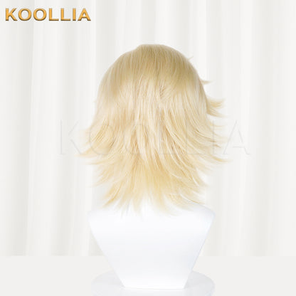 Demon Slayer Douma Short Blonde Hair Basic Wig