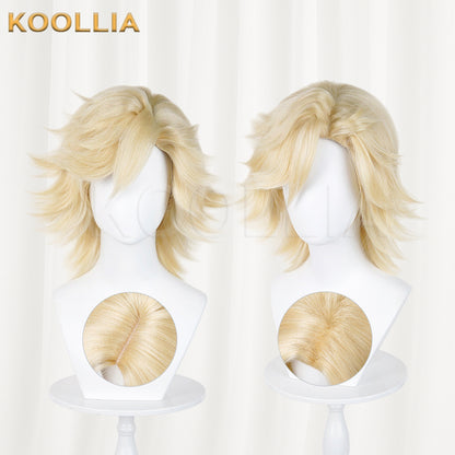 Demon Slayer Douma Short Blonde Hair Basic Wig