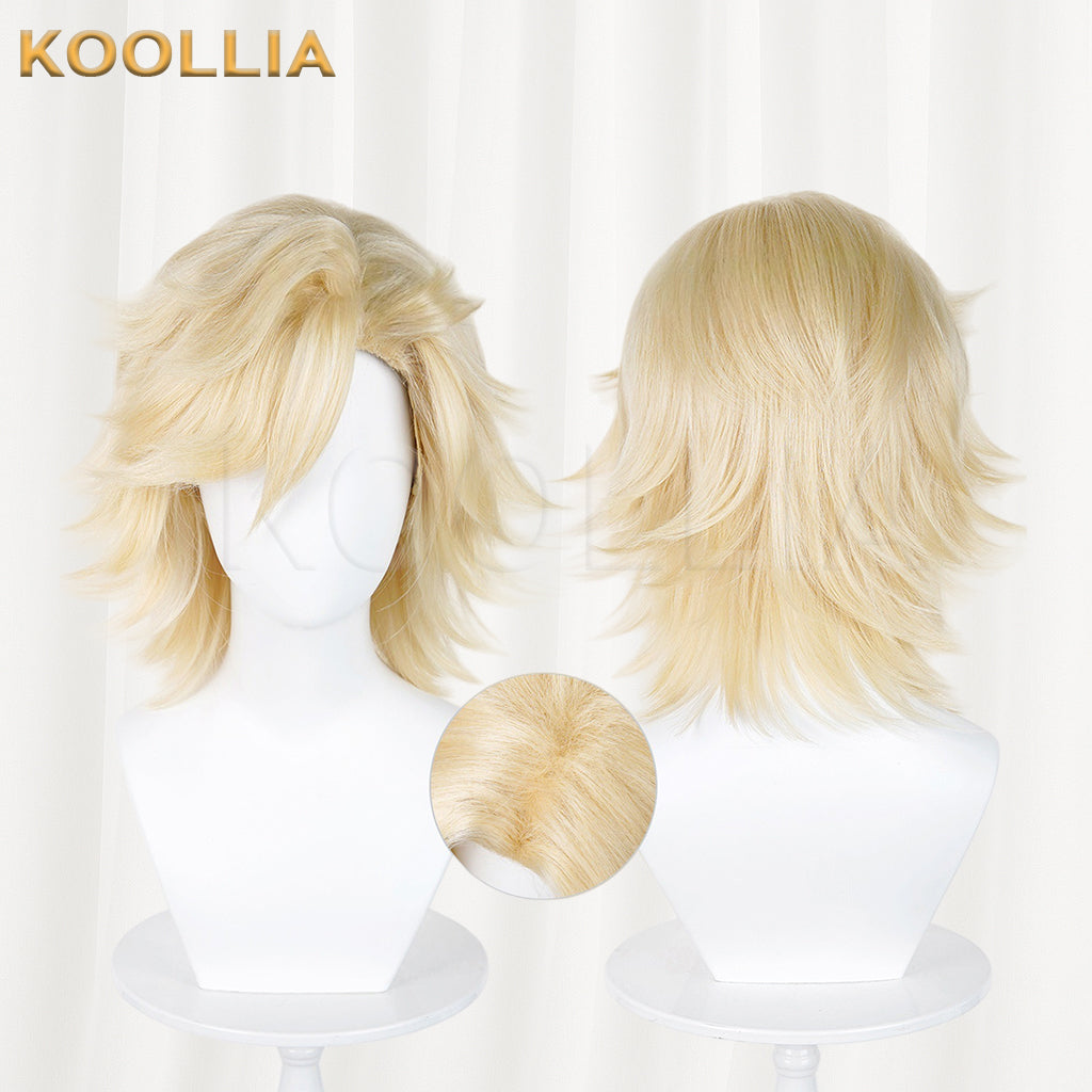 Demon Slayer Douma Short Blonde Hair Basic Wig