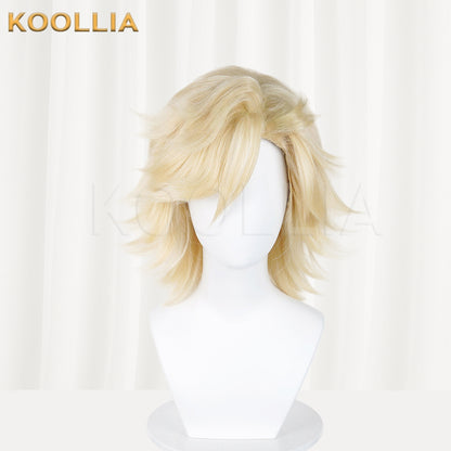 Demon Slayer Douma Short Blonde Hair Basic Wig