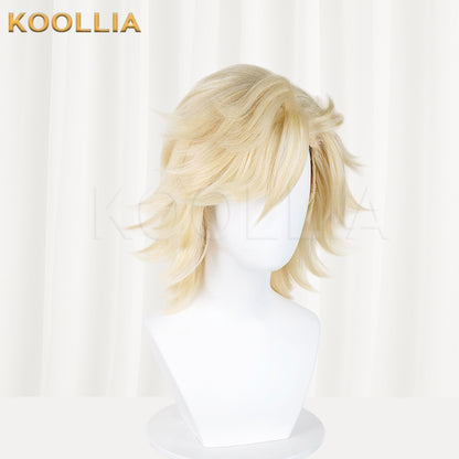 Demon Slayer Douma Short Blonde Hair Basic Wig