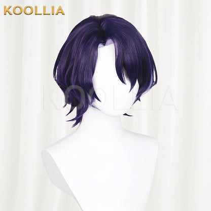 Honkai: Star Rail Dr.Ratio Short Purple Hair Basic Wig