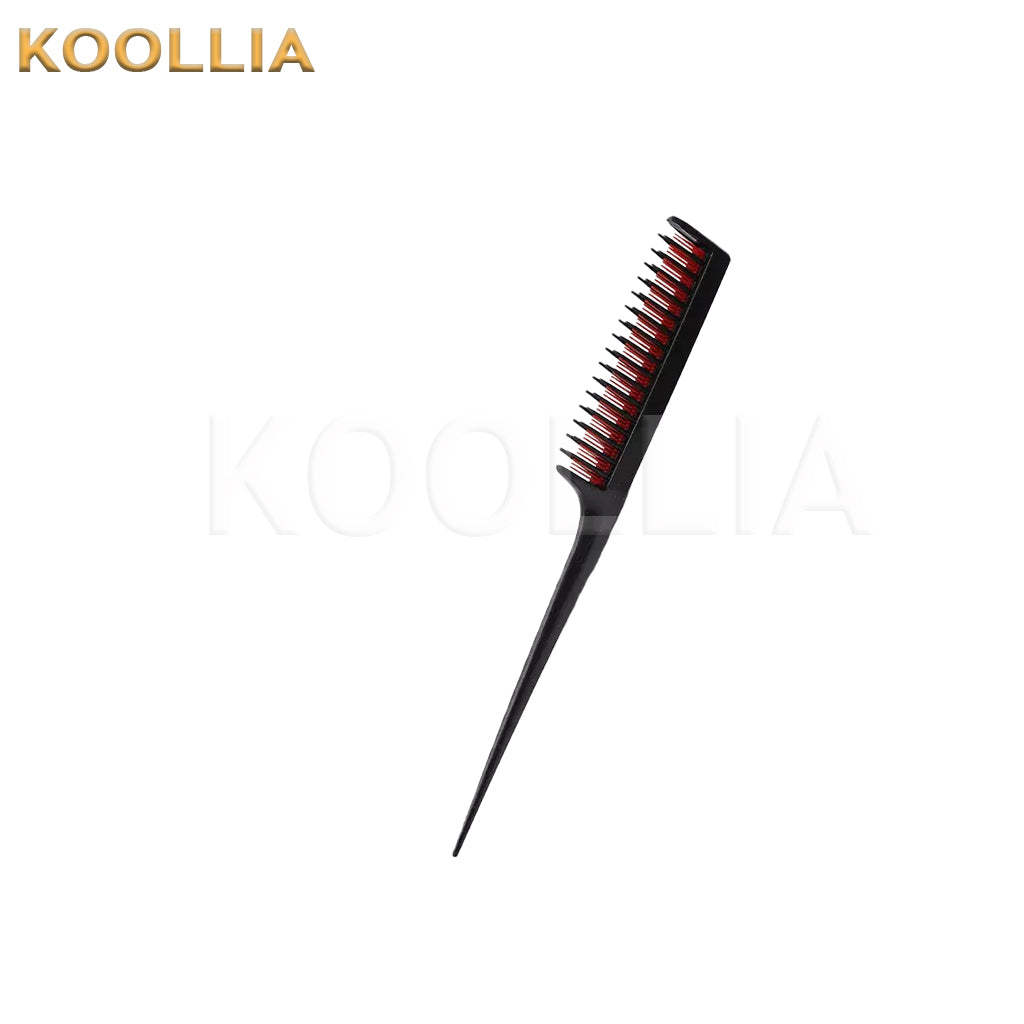 Dual-color highlighting comb – 3-row plastic teasing comb with a pointed tail.