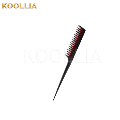 Dual-color highlighting comb – 3-row plastic teasing comb with a pointed tail.