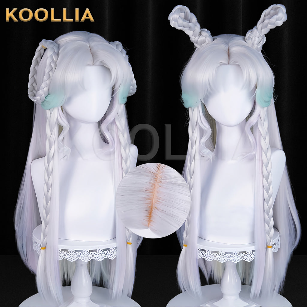 Honor of Kings Duo Liya Long White Hair Basic Wig