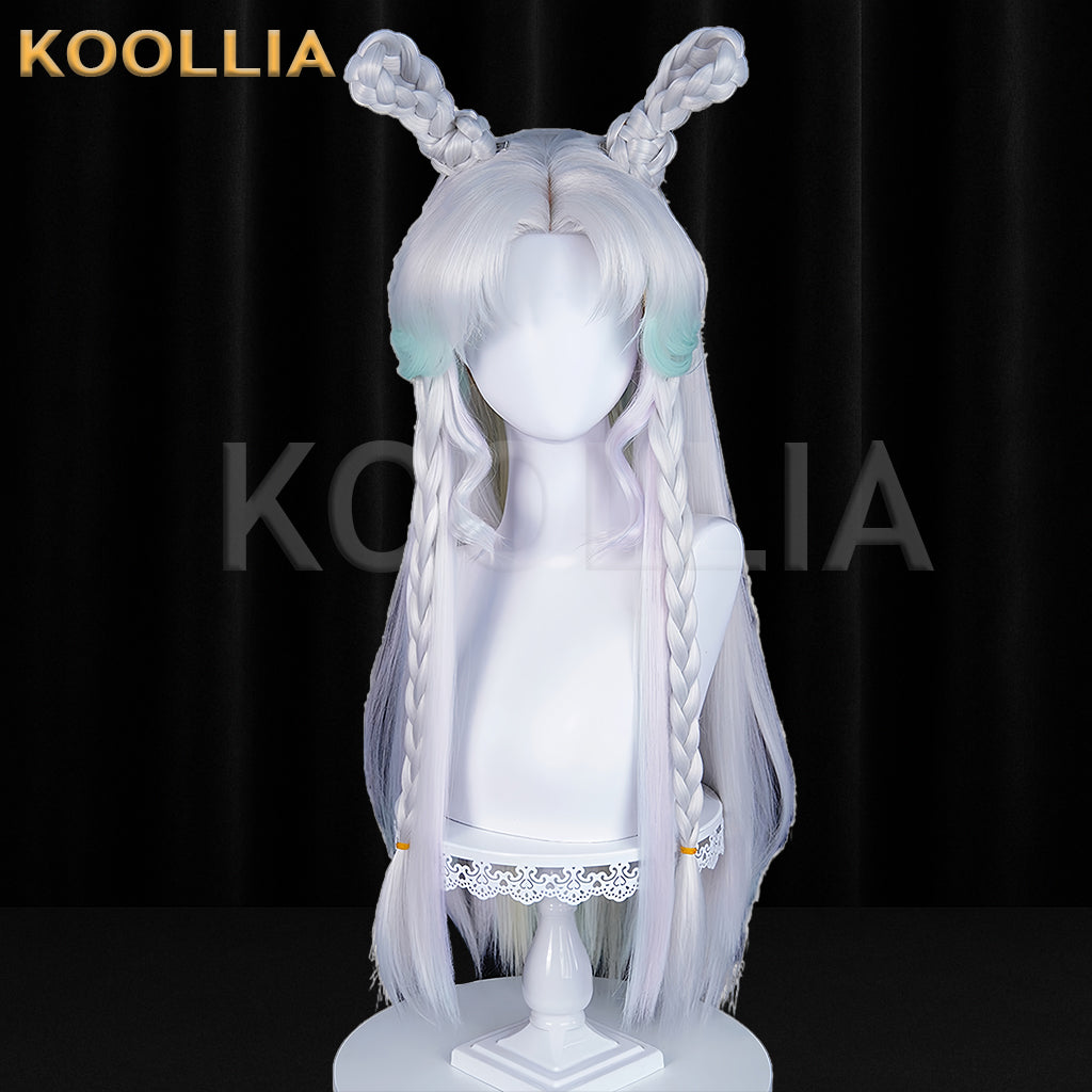 Honor of Kings Duo Liya Long White Hair Basic Wig