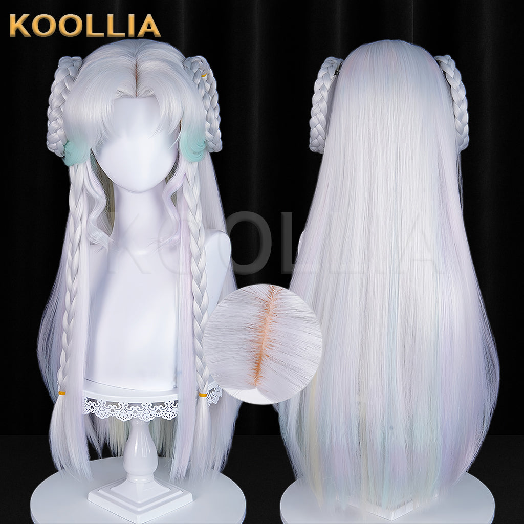 Honor of Kings Duo Liya Long White Hair Basic Wig