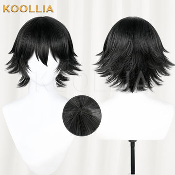 Bungo Stray Dogs Edogawa Rampo Short Black Hair Basic Wig - KOOLLIA