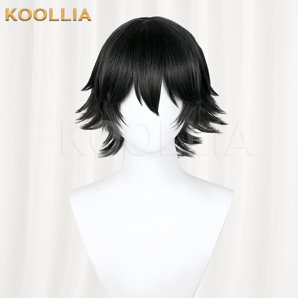 Bungo Stray Dogs Edogawa Rampo Kurze schwarze Haare Basic Perücke