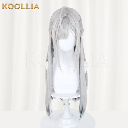 Path to Nowhere Eleven Long Grey Green Hair Basic Wig