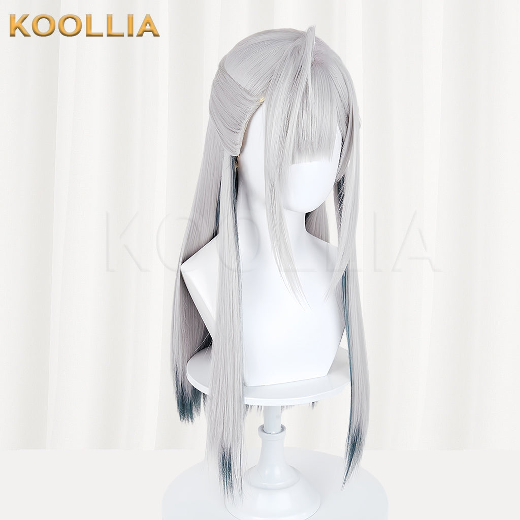 Path to Nowhere Eleven Long Grey Green Hair Basic Wig
