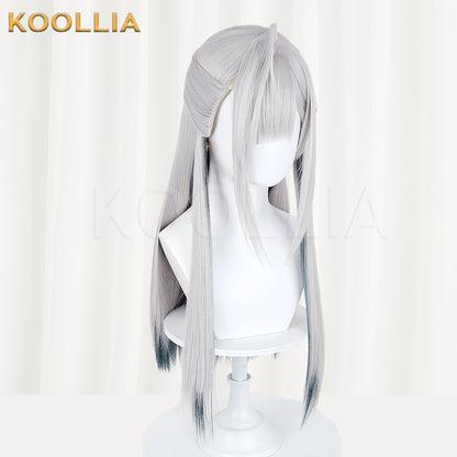 Path to Nowhere Eleven Long Grey Green Hair Basic Wig