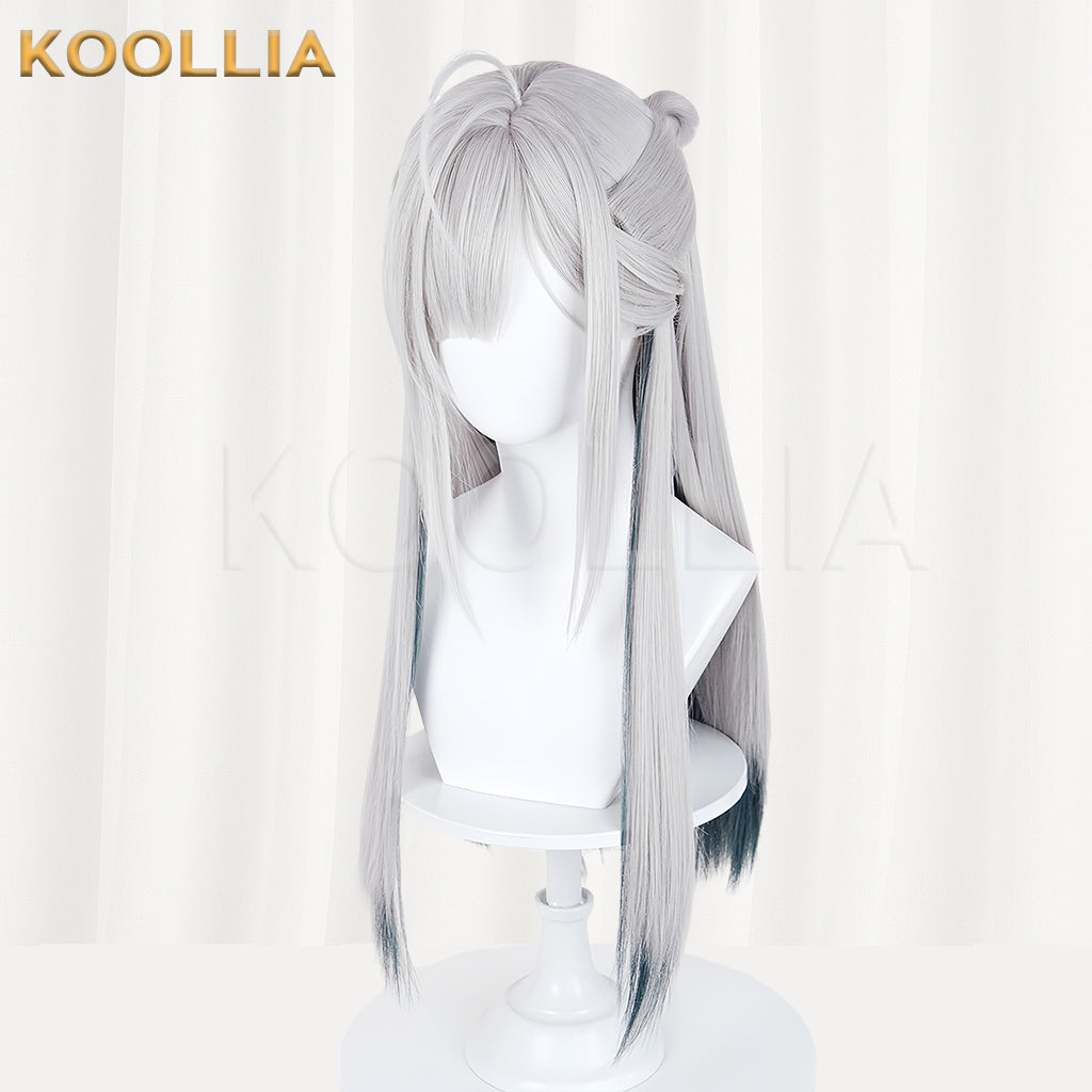 Path to Nowhere Eleven Long Grey Green Hair Basic Wig