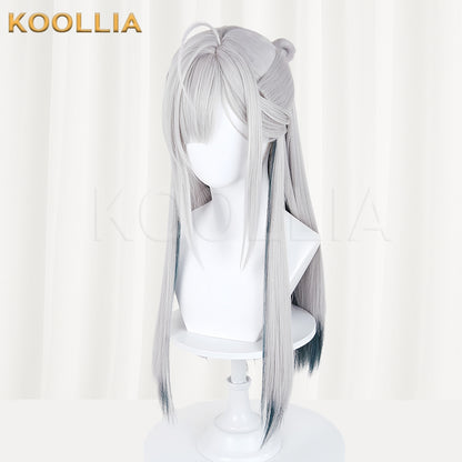 Path to Nowhere Eleven Long Grey Green Hair Basic Wig
