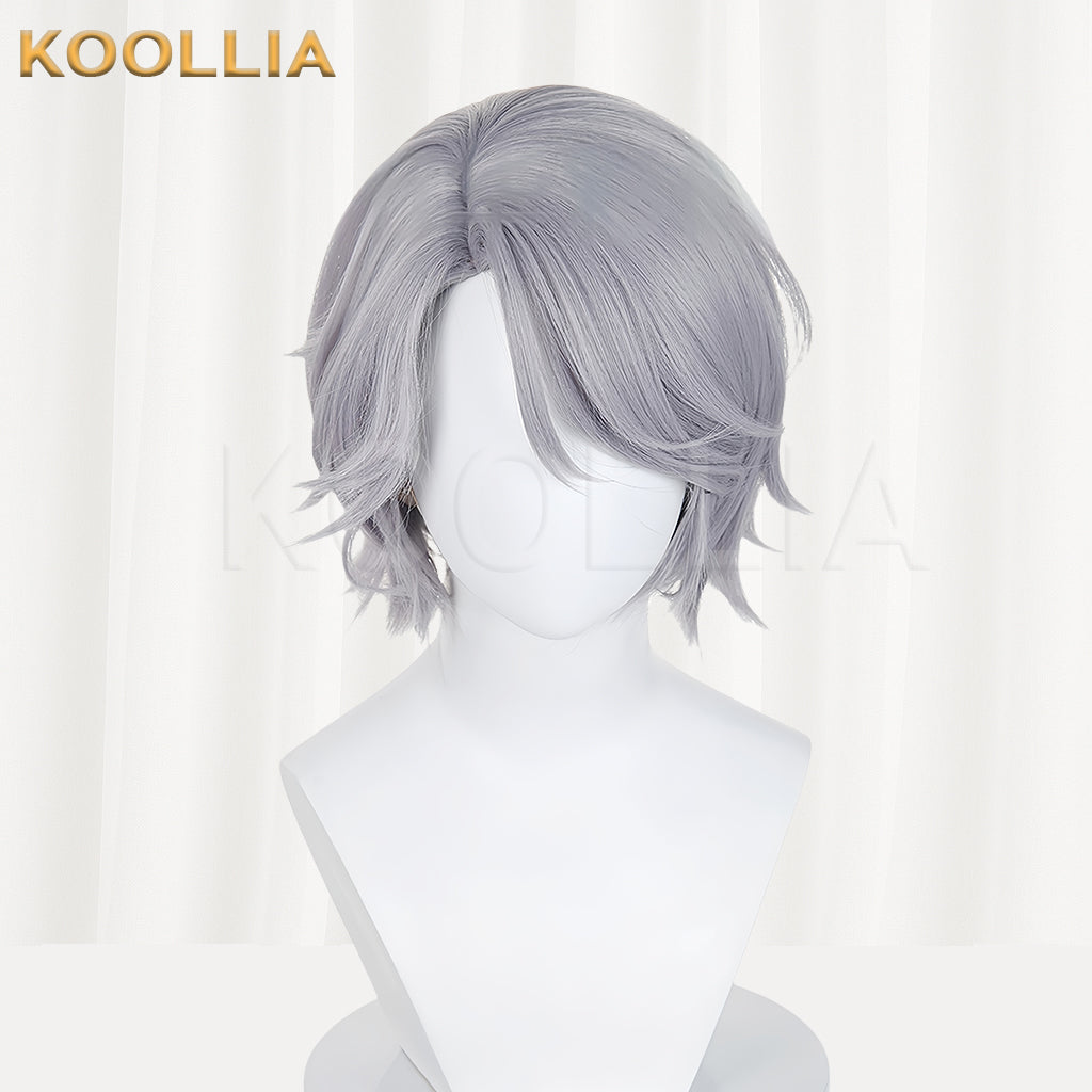 Identity V Embalmer Aesop Carl(Chromatic) Short Silver Hair Basic Wig